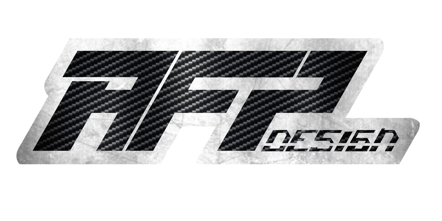 Carbon fiber design logo with 'GTR' text on a white background