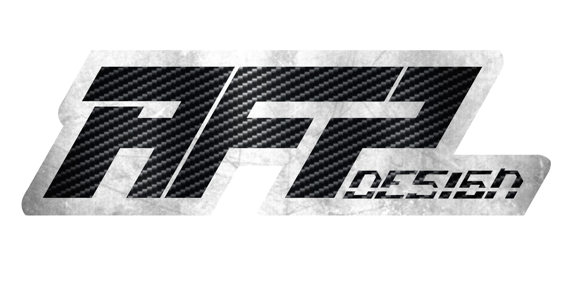 Carbon fiber design logo with 'GTR' text on a white background